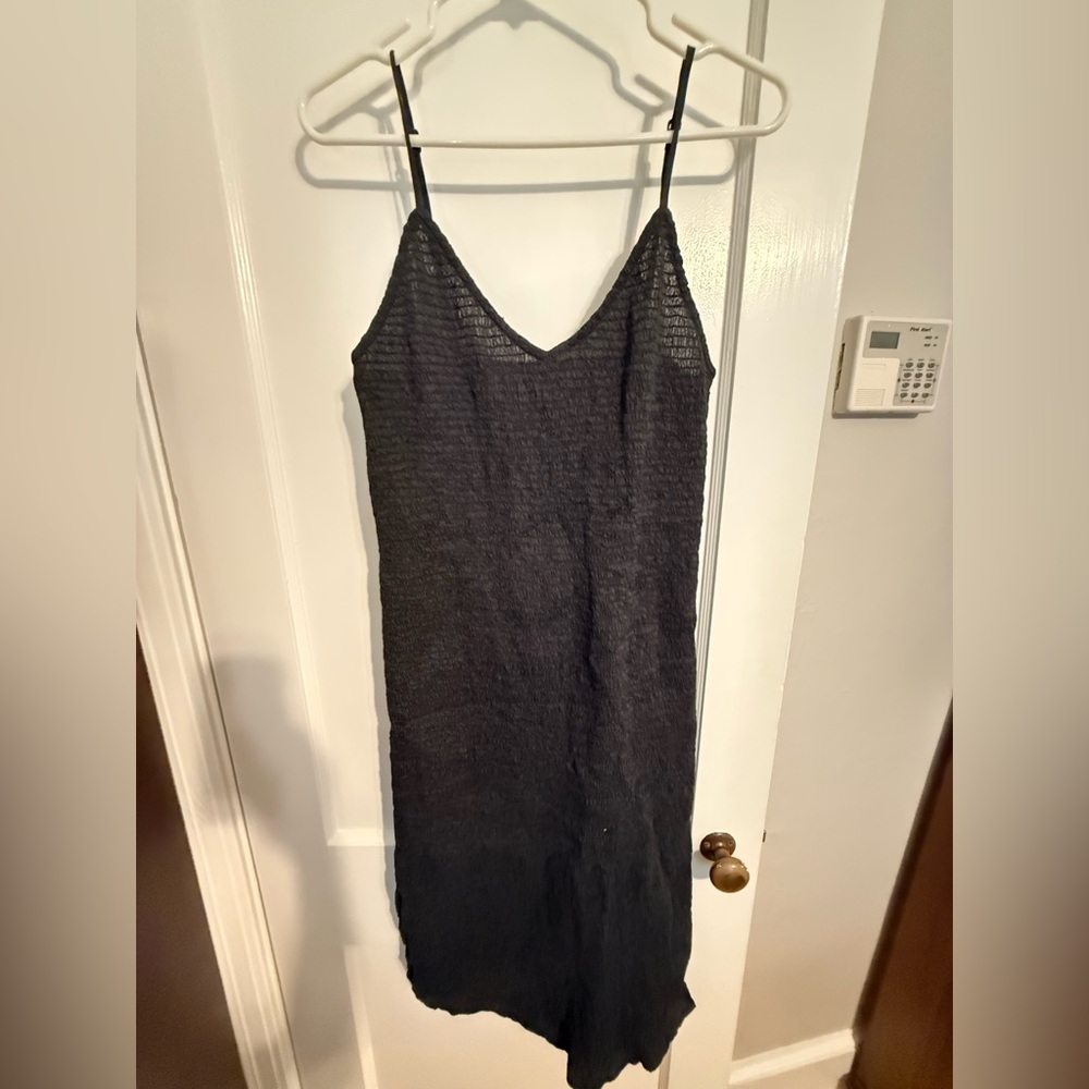 Acacia Swimwear Black Textured Dress